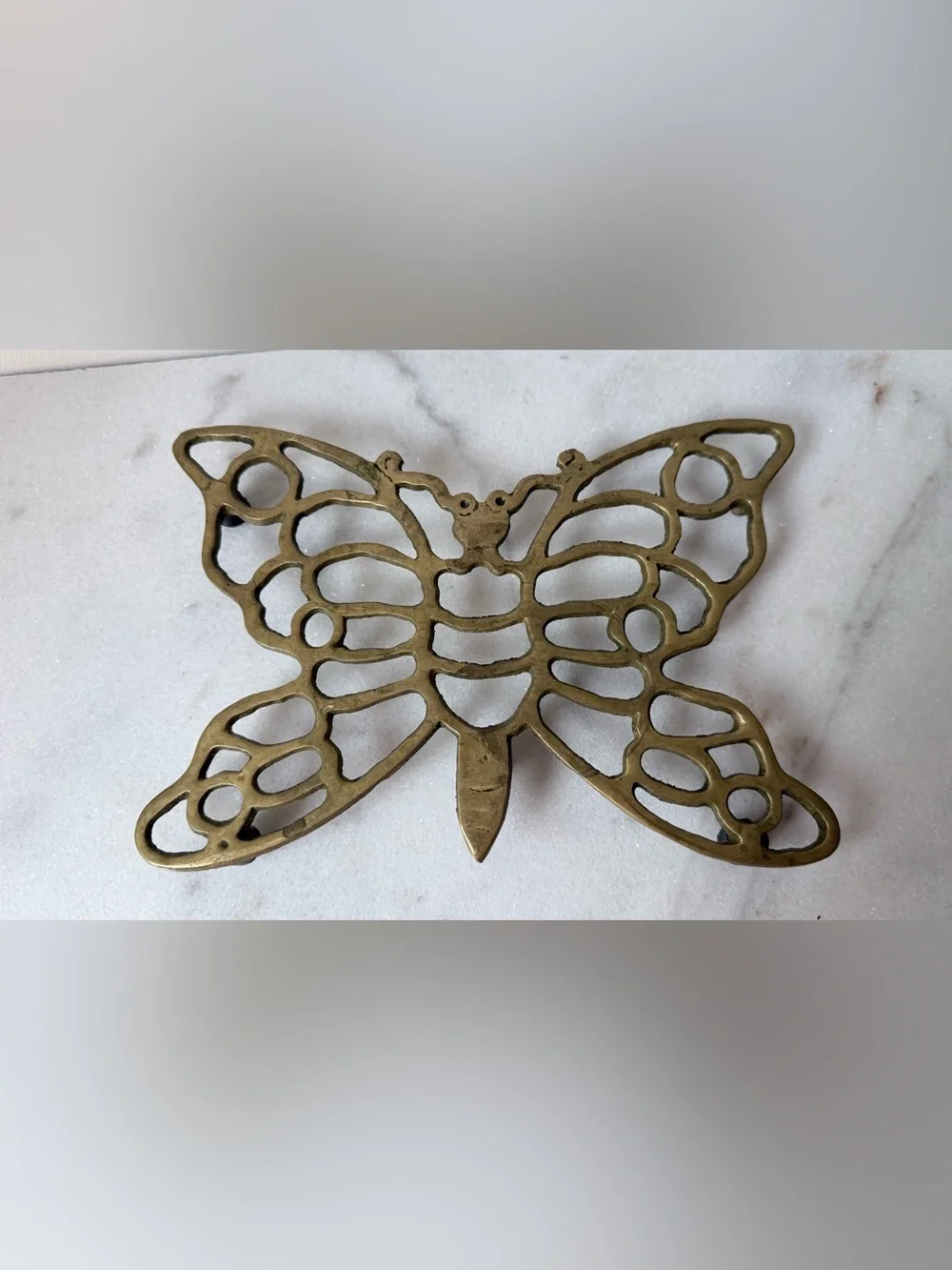 Brass Butterfly trivet. Vintage